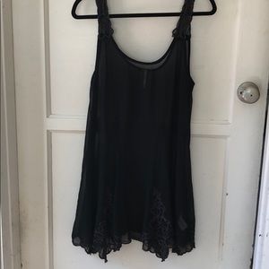 Free People Sheer Beaded Detail Shift